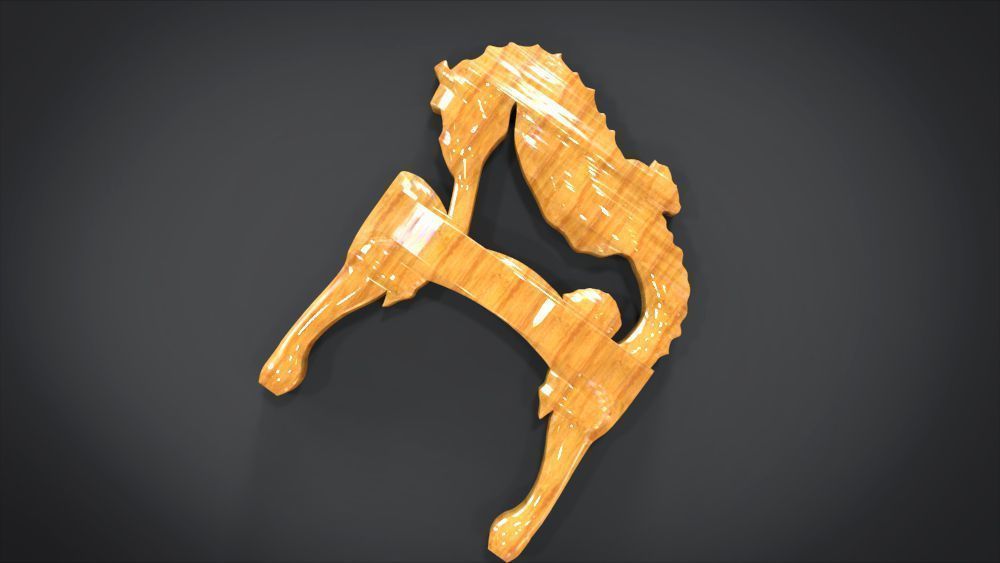 Seahorse Ornament 3D print model_2