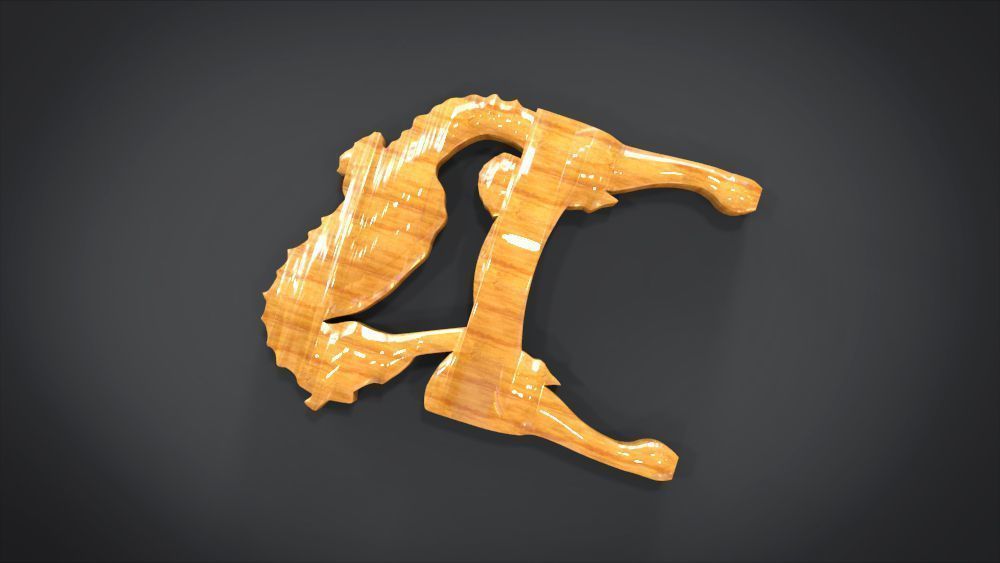 Seahorse Ornament 3D print model_10