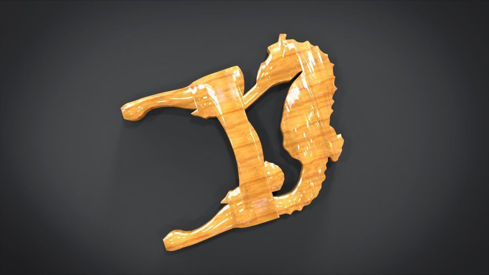 Seahorse Ornament 3D print model_5