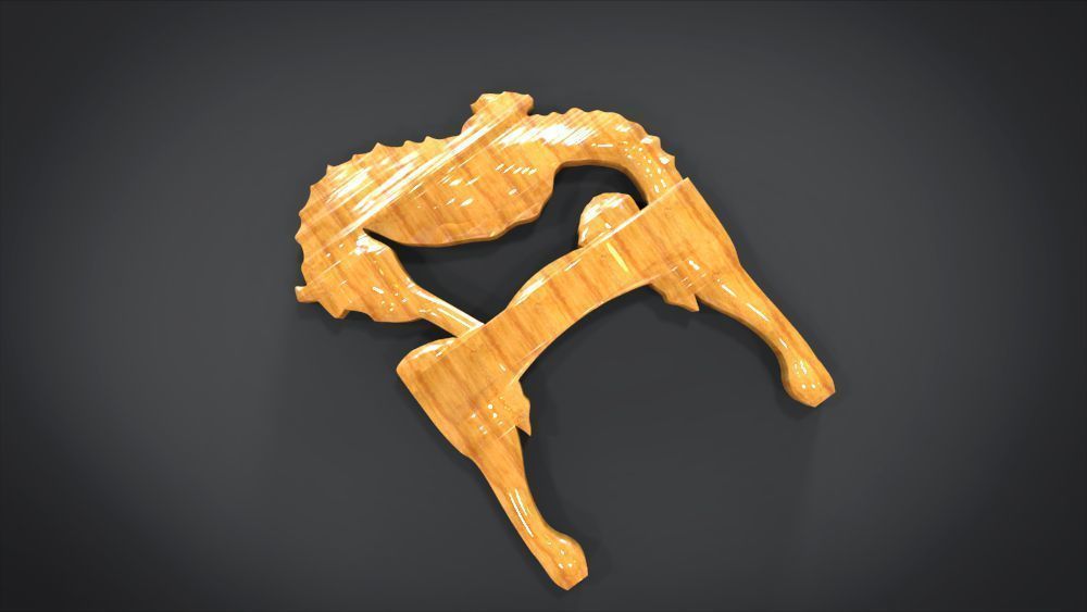Seahorse Ornament 3D print model_11