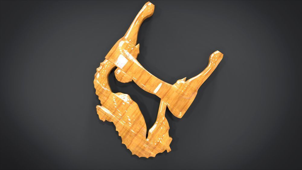 Seahorse Ornament 3D print model_8