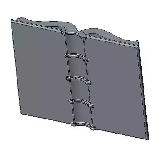 Ancient Open Book 3D print model