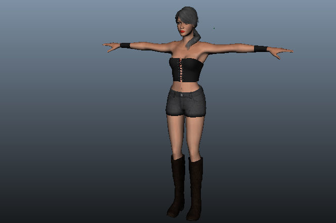 Betty Female Beauty  Low-poly 3D model_2