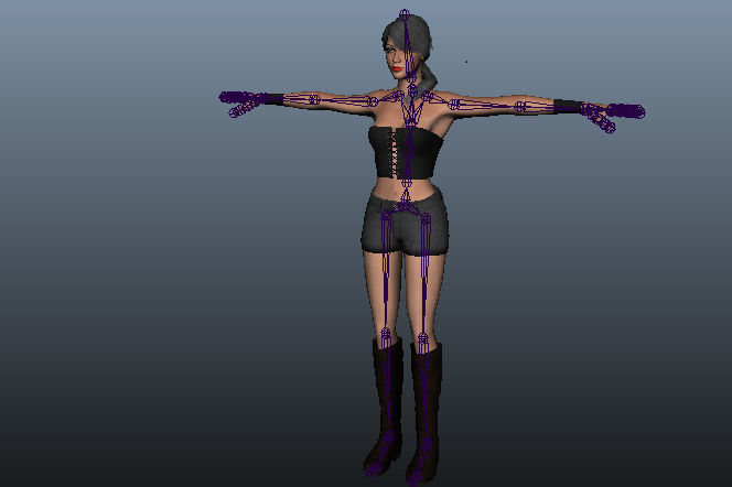 Betty Female Beauty  Low-poly 3D model_4