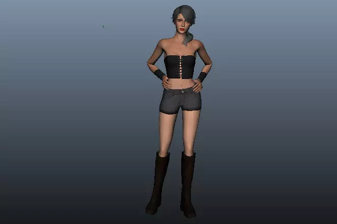 Betty Female Beauty  Low-poly 3D model_0