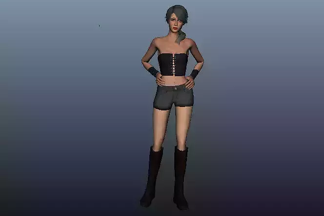 Betty Female Beauty  Low-poly 3D model