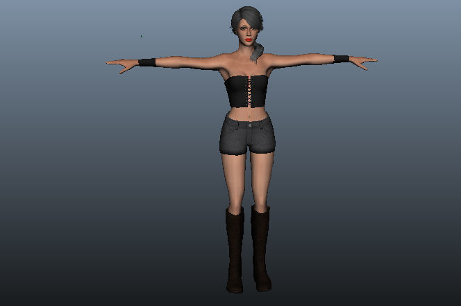 Betty Female Beauty  Low-poly 3D model_1