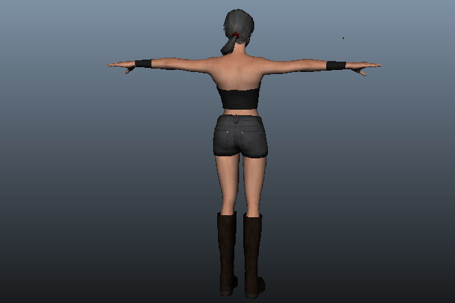 Betty Female Beauty  Low-poly 3D model_3