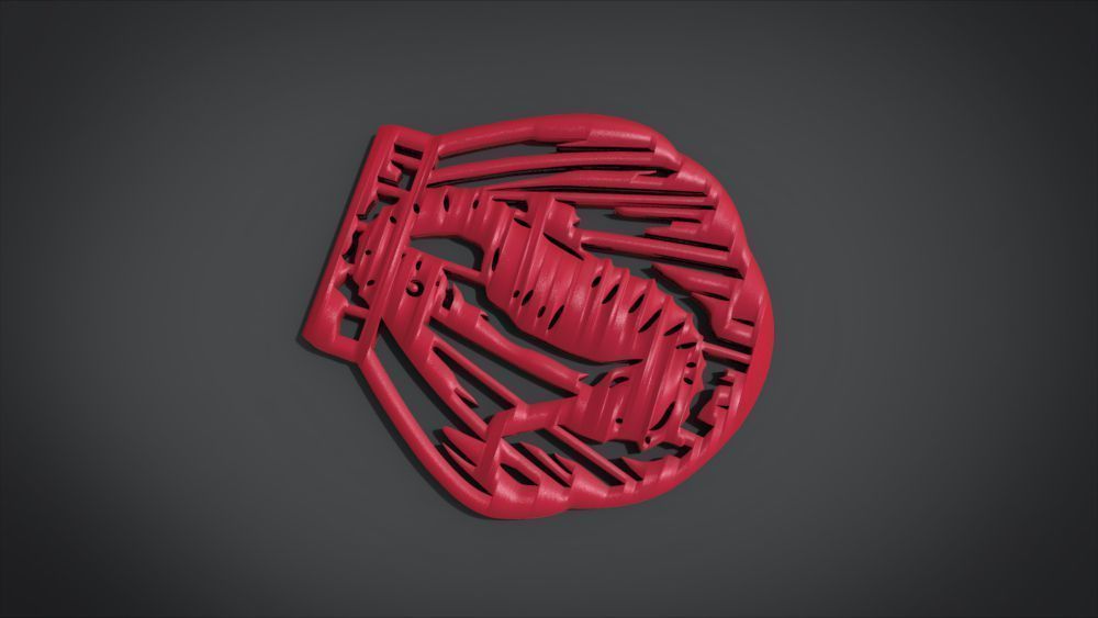 Window ventilation ornaments with Seahorse motifs 3D print model_12