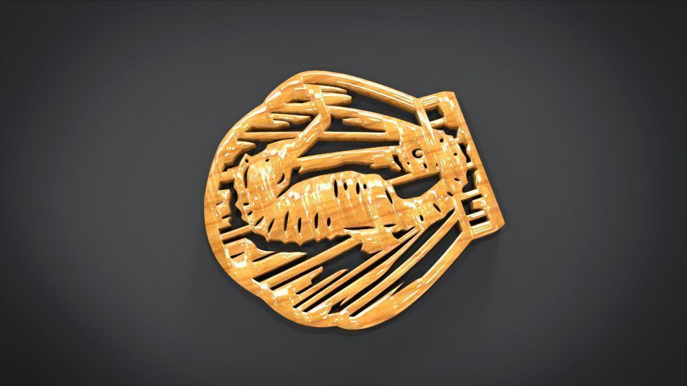 Window ventilation ornaments with Seahorse motifs 3D print model_10