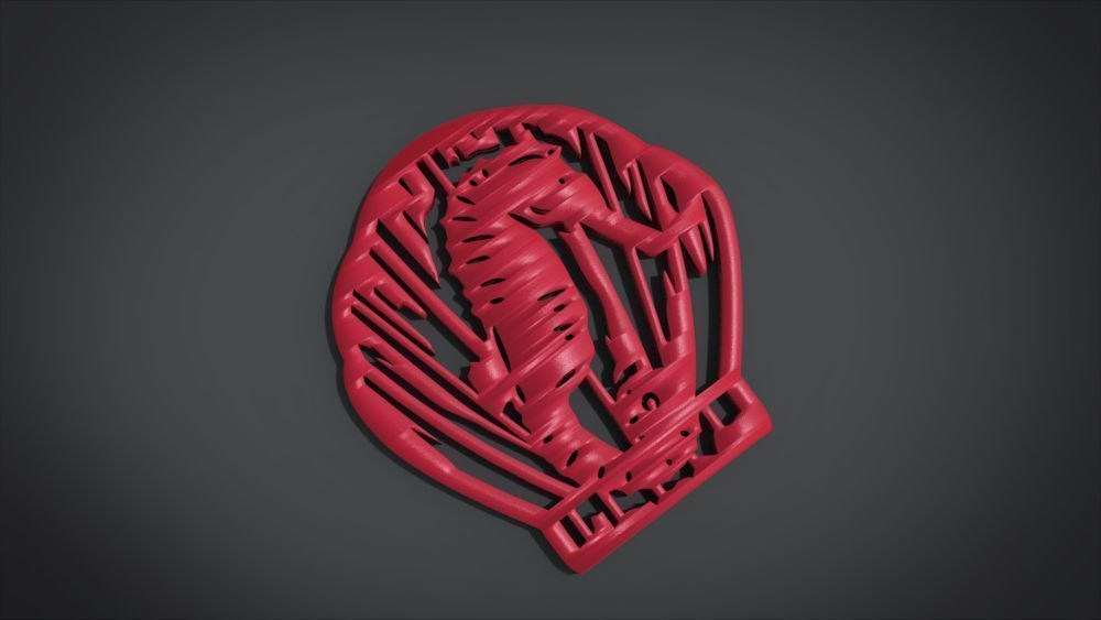 Window ventilation ornaments with Seahorse motifs 3D print model_21