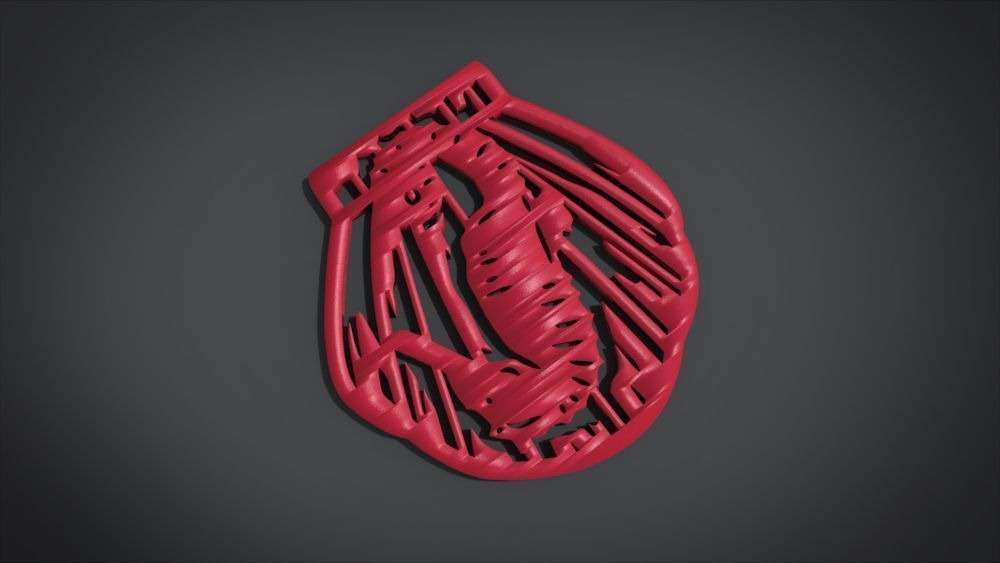 Window ventilation ornaments with Seahorse motifs 3D print model_14