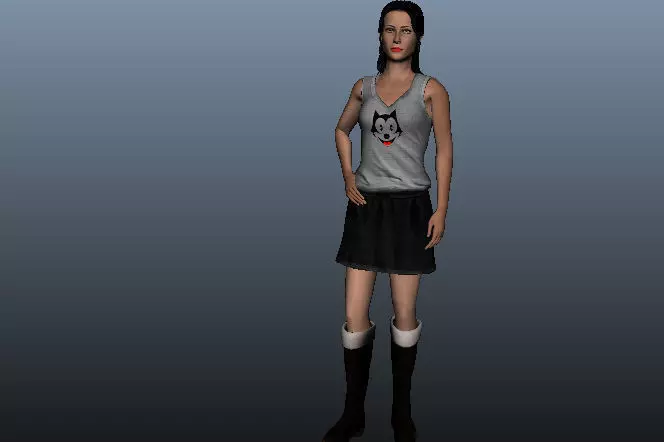 Katy Female Beauty Low-poly 3D model