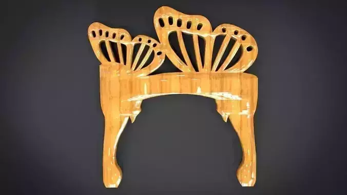 Simple Chair legs Ornament with Butterfly motifs
