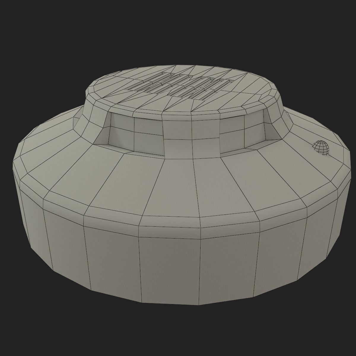 Smoke detector Free 3D model_4