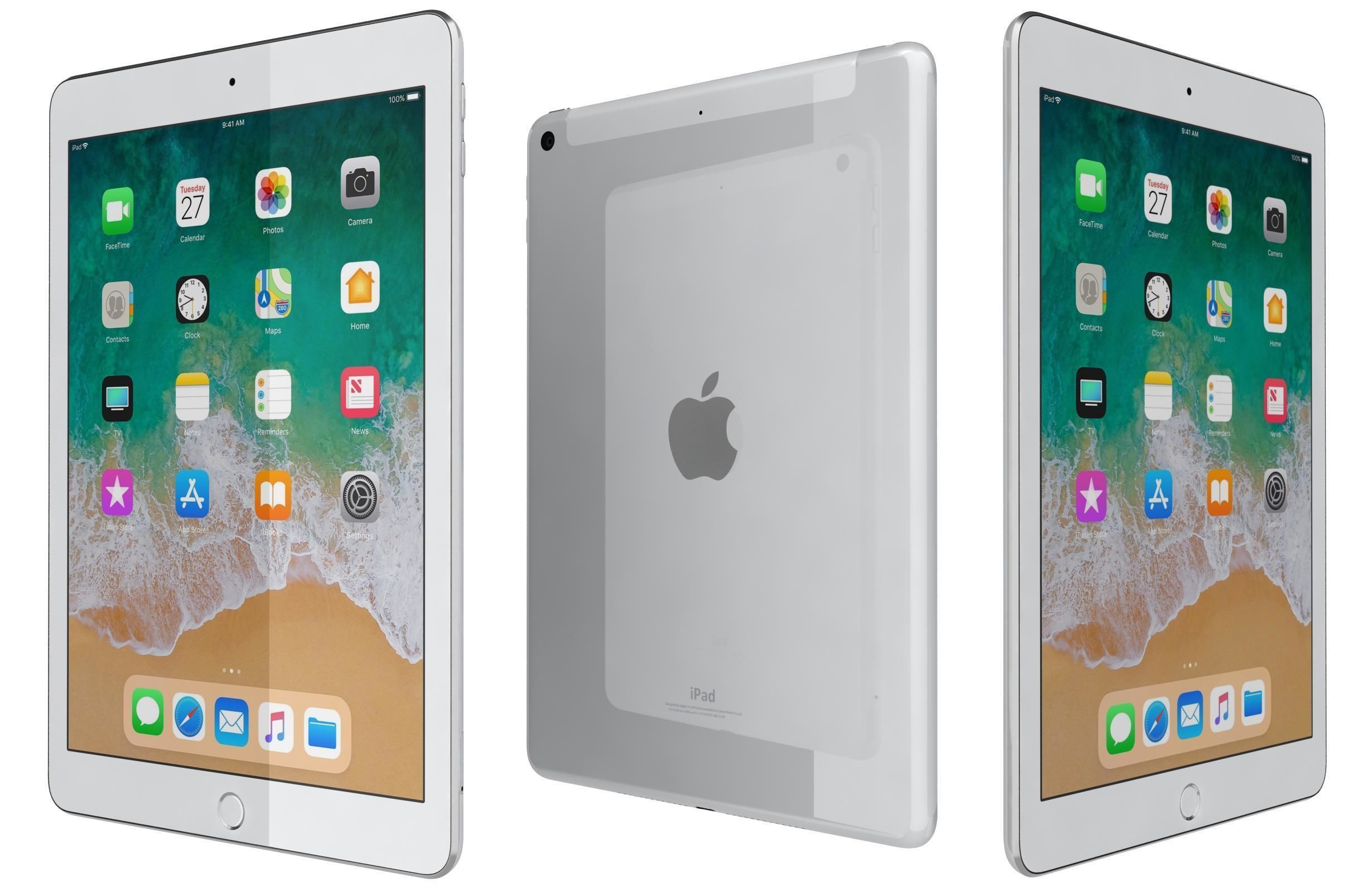 Apple iPad 9 7 2018 WifiCellular All Colors 3D model_4
