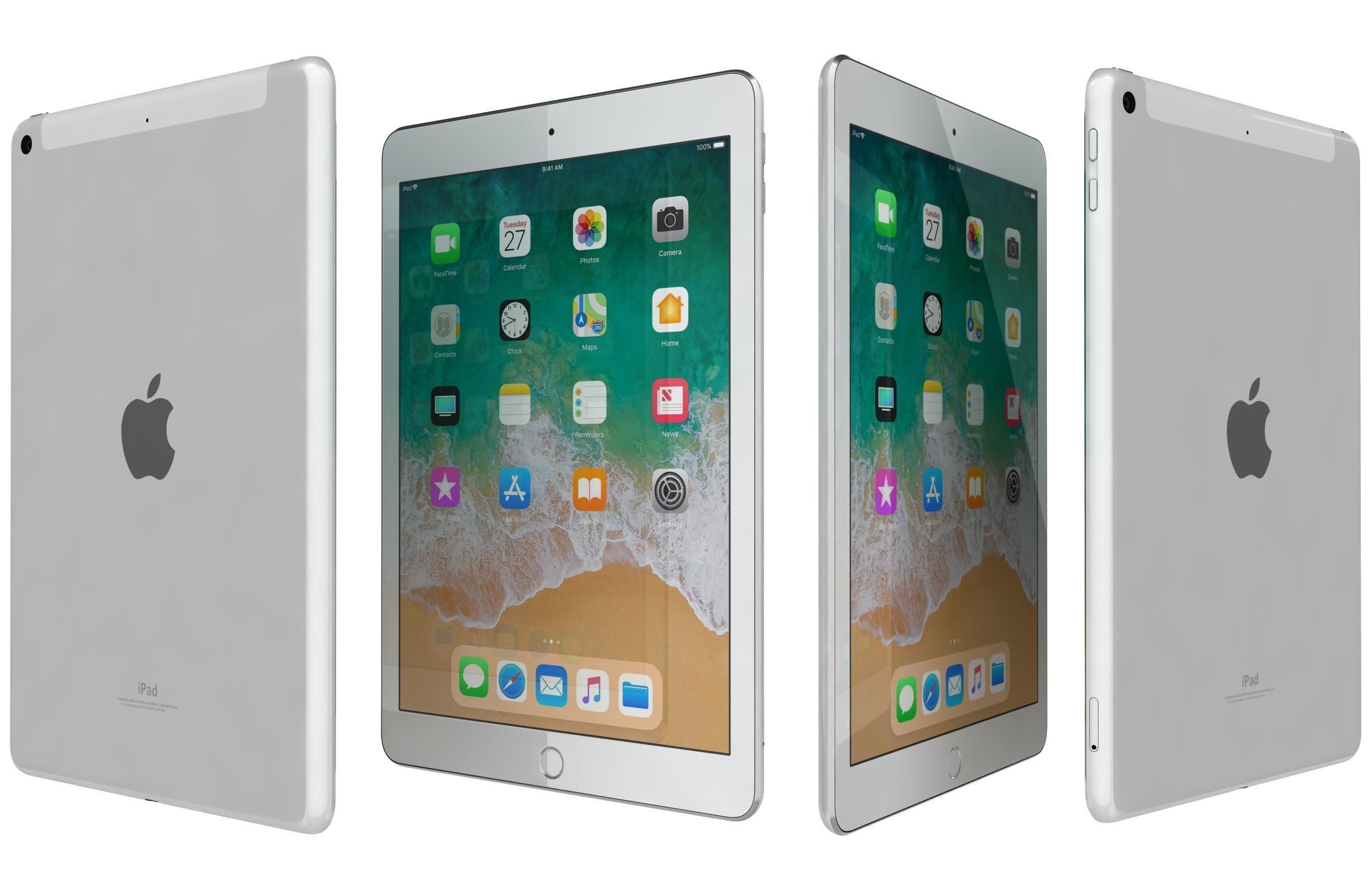 Apple iPad 9 7 2018 WifiCellular All Colors 3D model_2