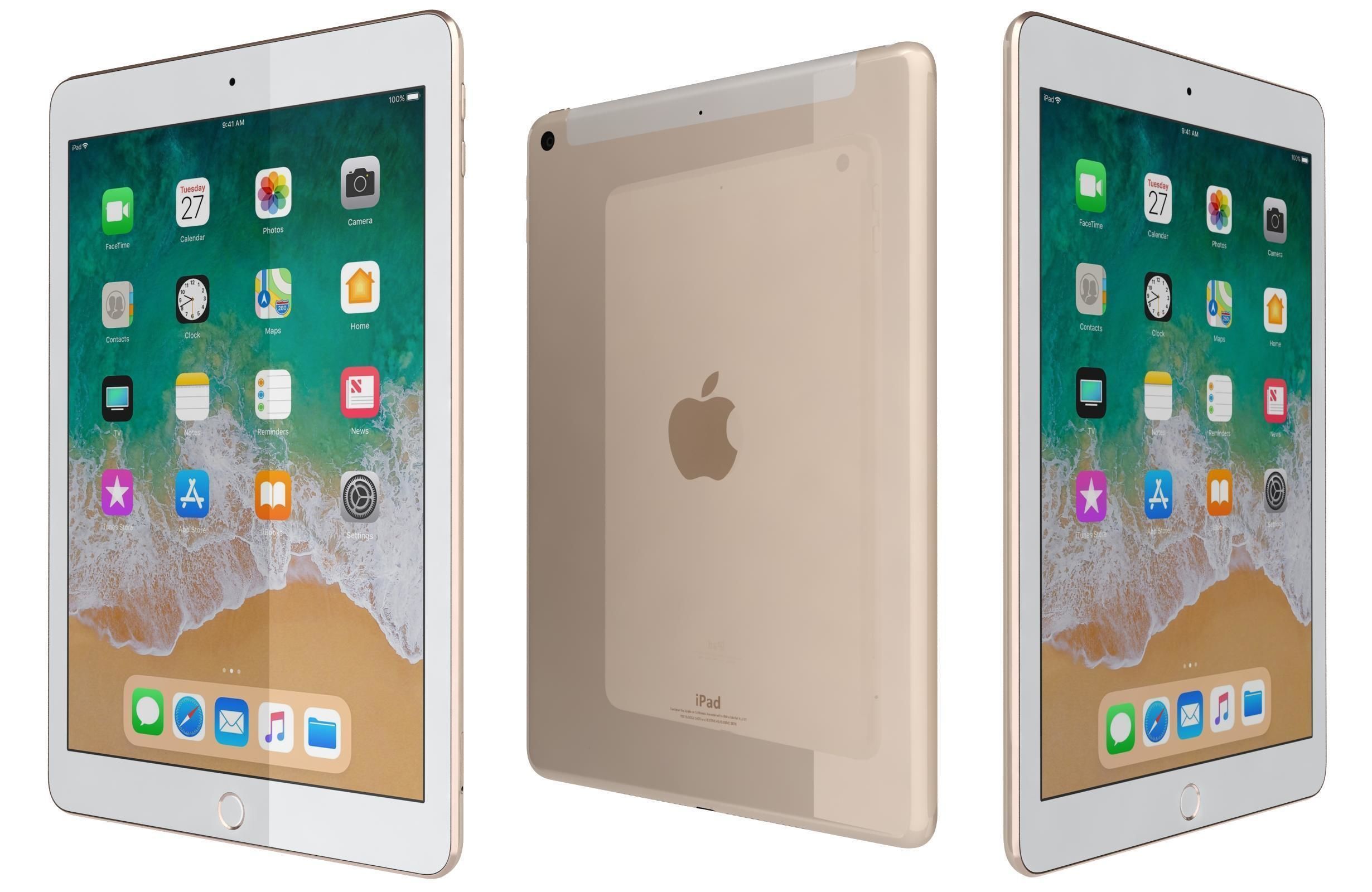 Apple iPad 9 7 2018 WifiCellular All Colors 3D model_5