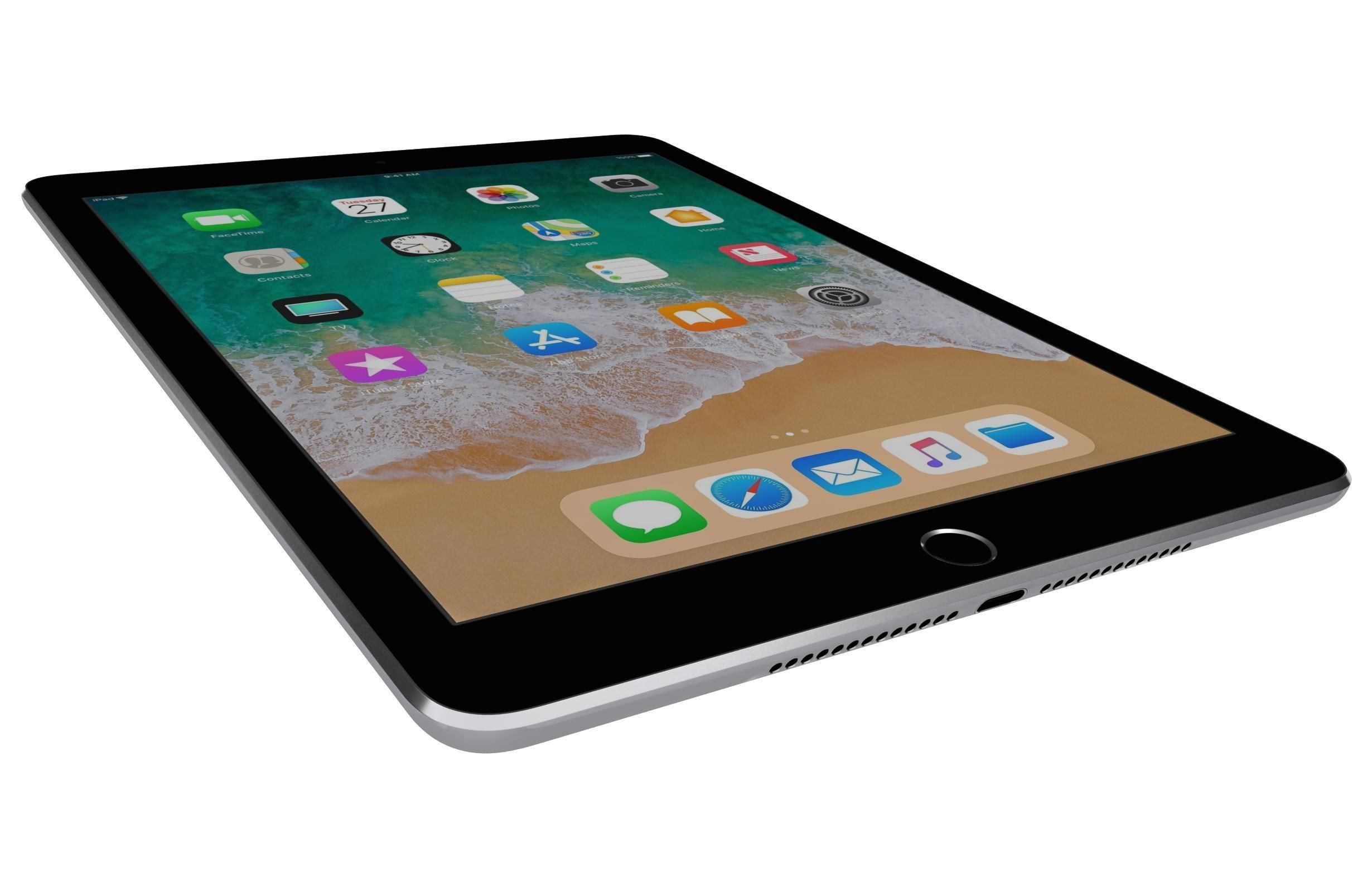 Apple iPad 9 7 2018 WifiCellular All Colors 3D model_29