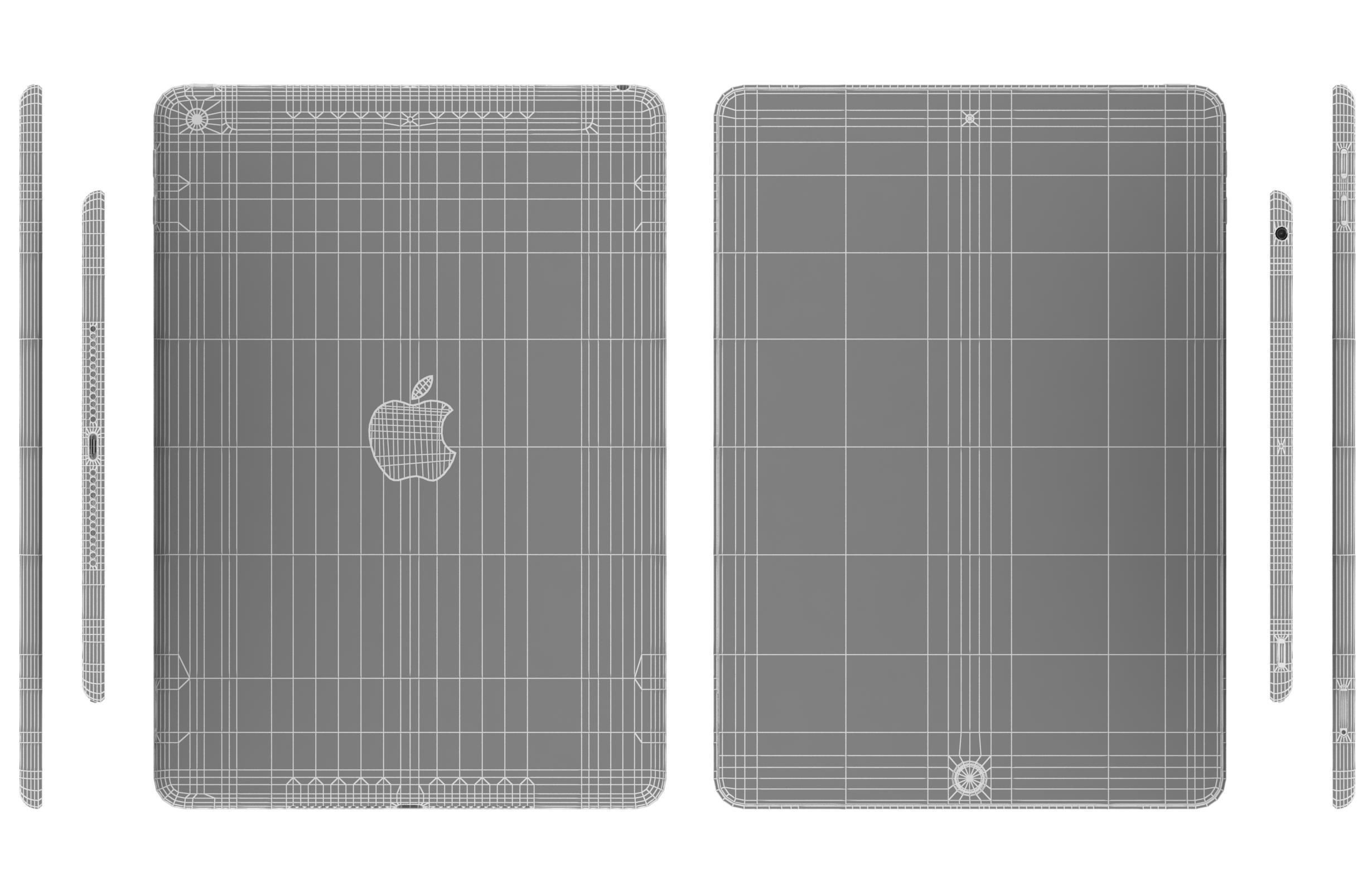 Apple iPad 9 7 2018 WifiCellular All Colors 3D model_31