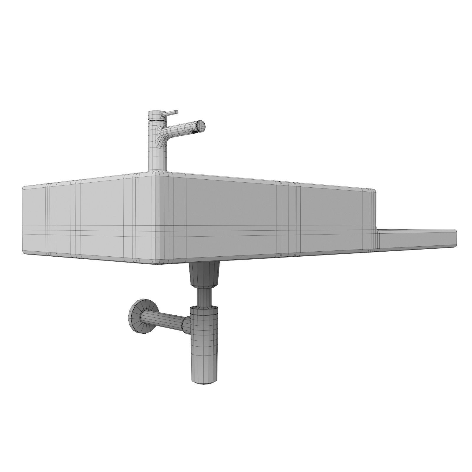 Laufen and Geberit - bathroom set 02 3D model_6
