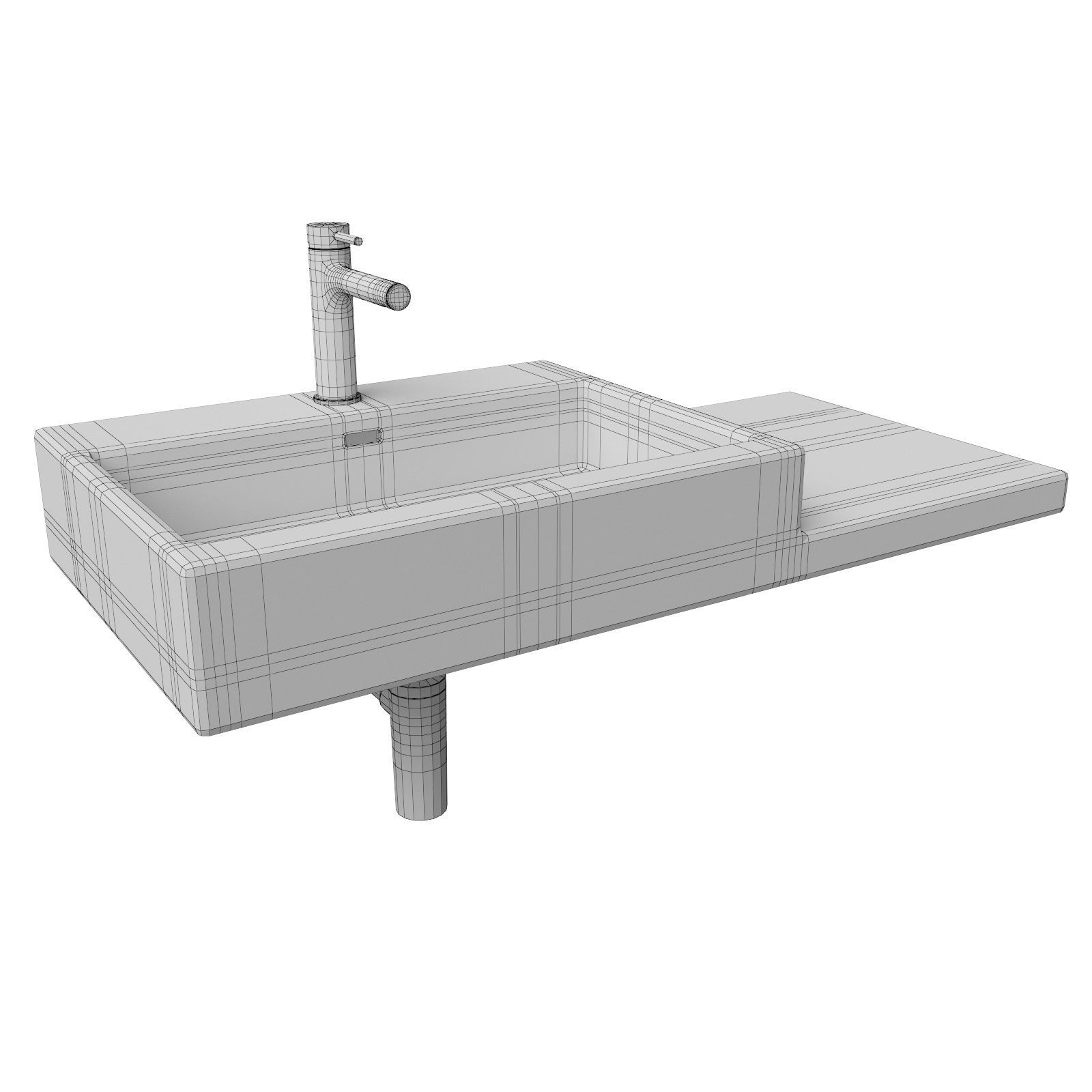 Laufen and Geberit - bathroom set 02 3D model_4