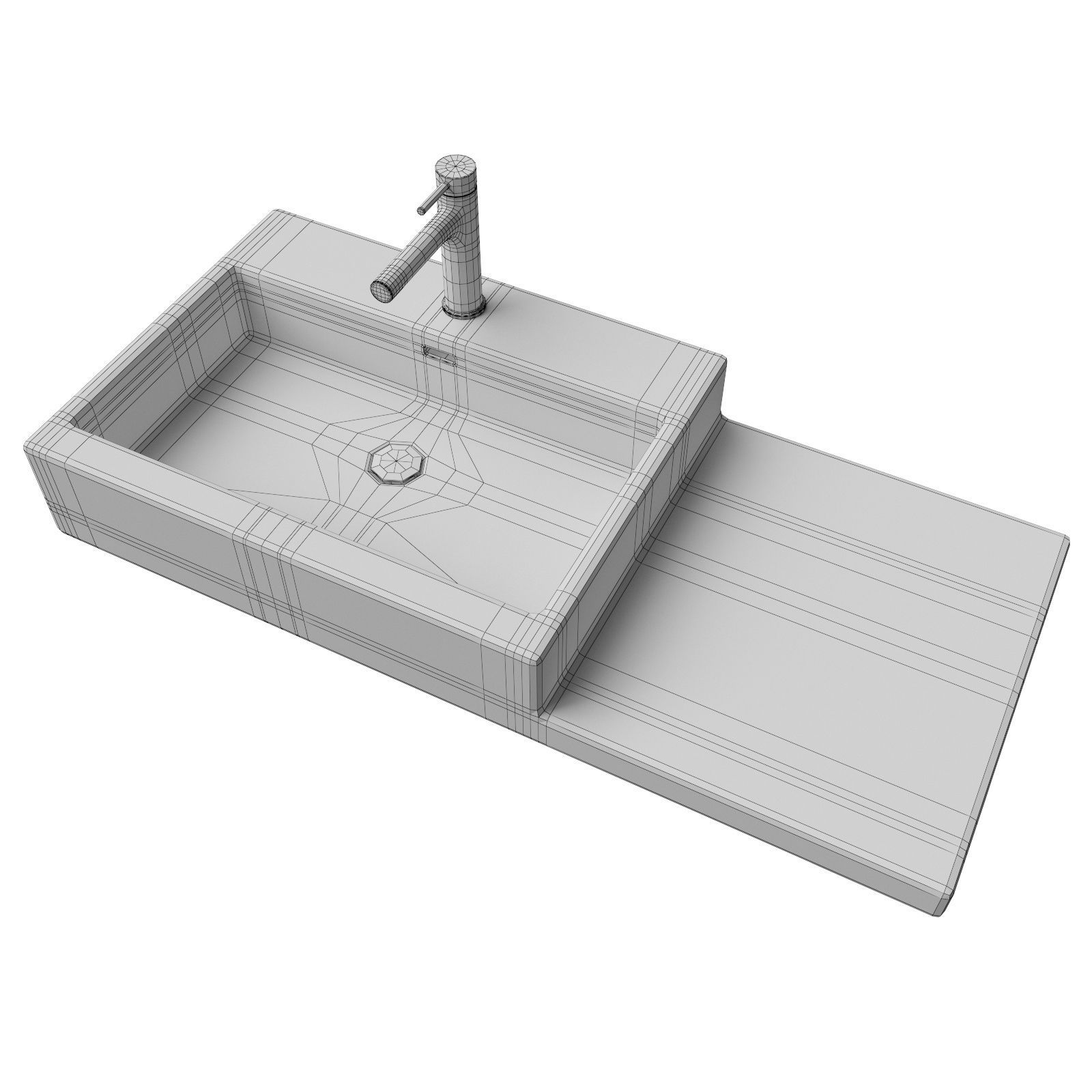 Laufen and Geberit - bathroom set 02 3D model_5