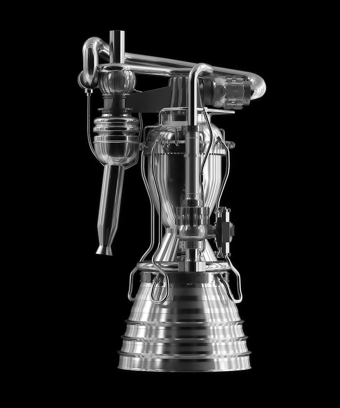 Merlin Rocket Engine SpaceX 3D model_0