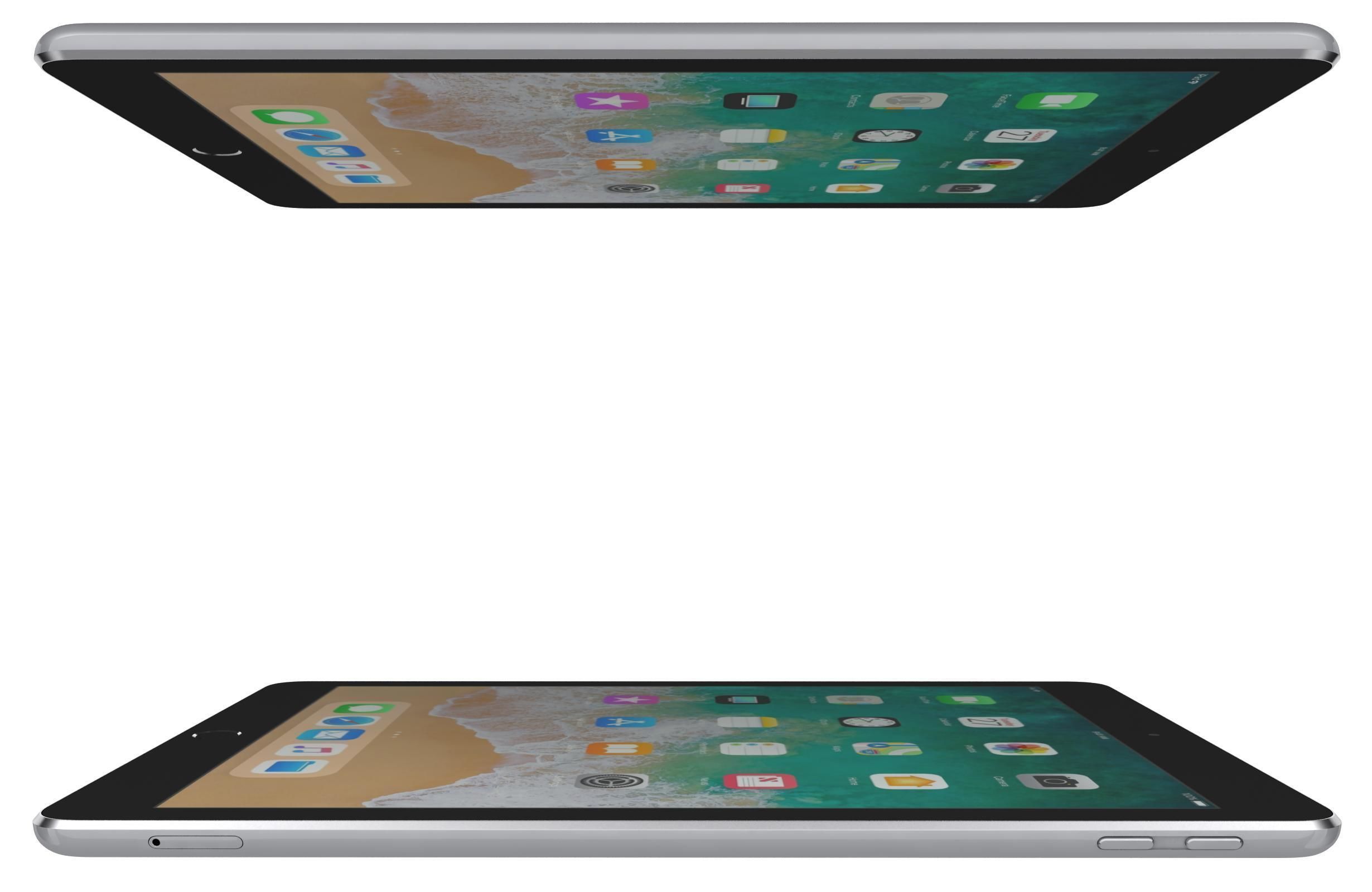 Apple iPad 9 7 2018 WifiCellular Space Gray 3D model_3