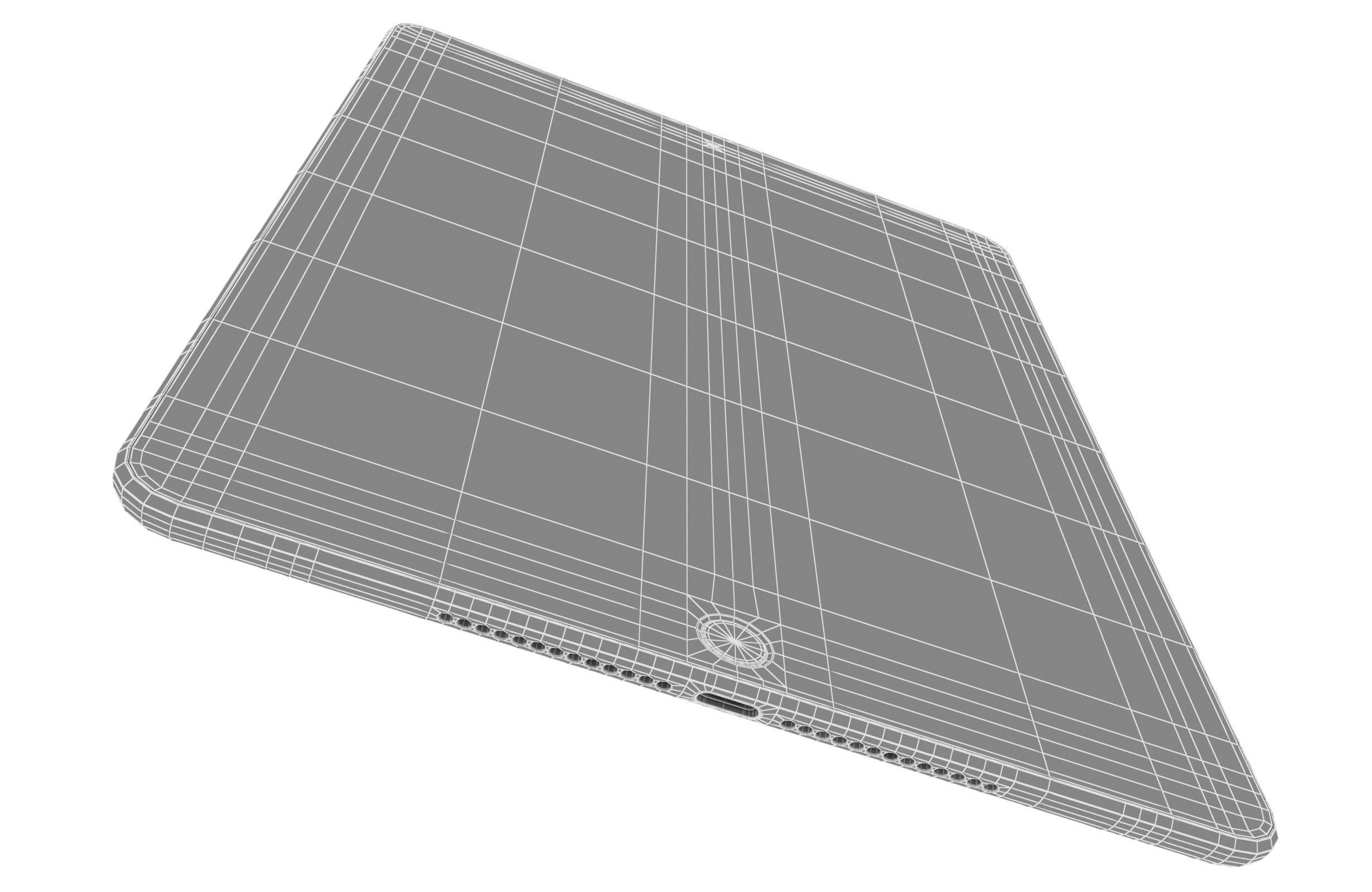 Apple iPad 9 7 2018 WifiCellular Space Gray 3D model_13