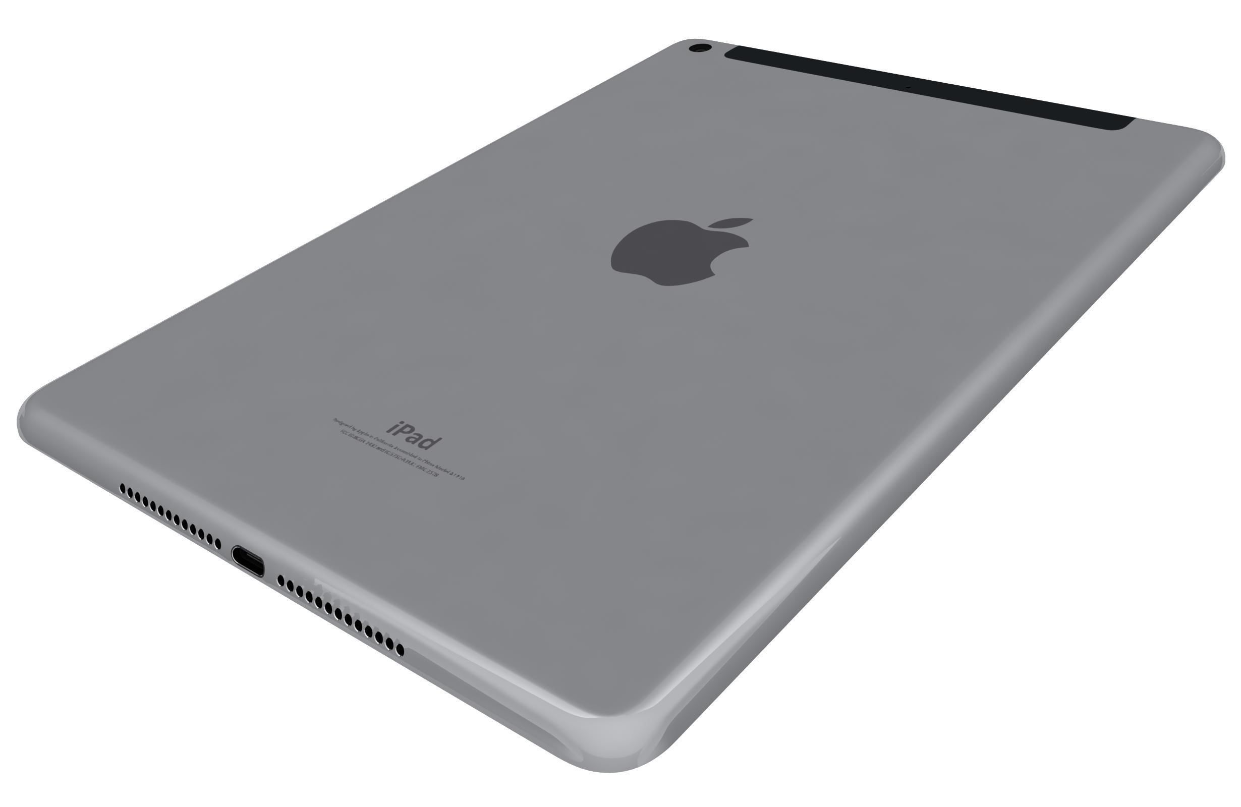 Apple iPad 9 7 2018 WifiCellular Space Gray 3D model_9
