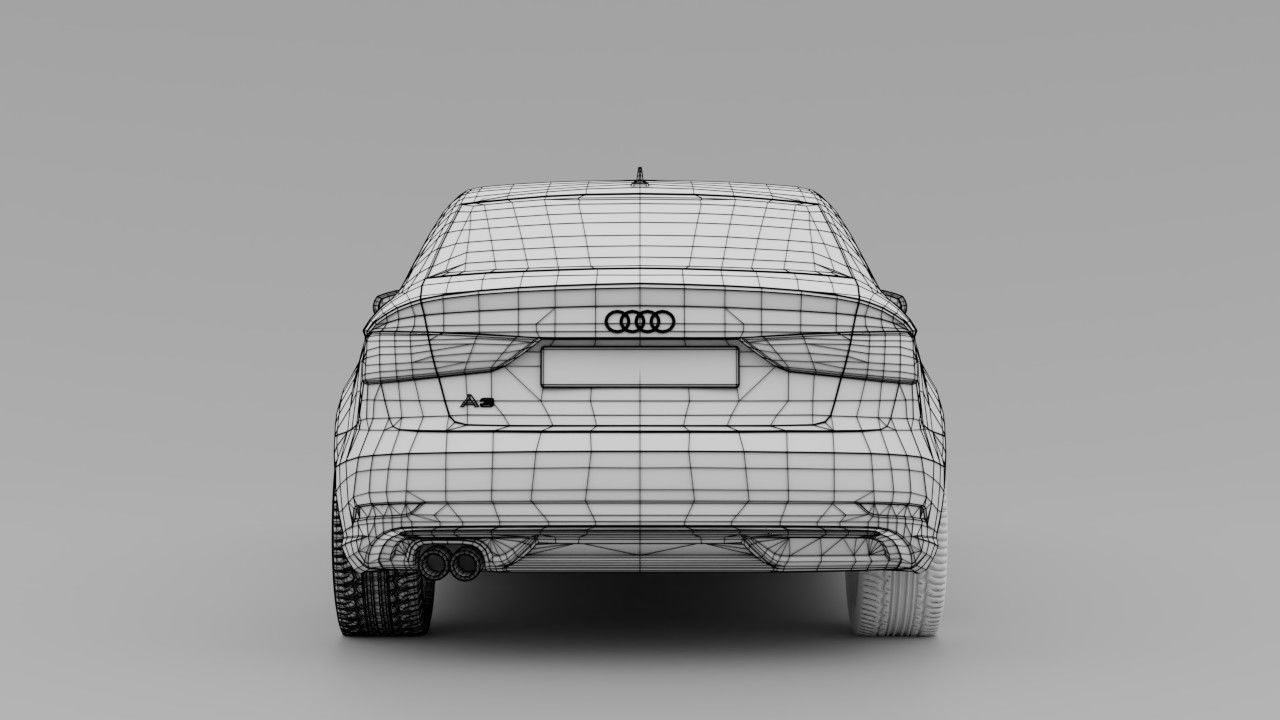 Audi A3 8V Sedan Low-poly 3D model_5