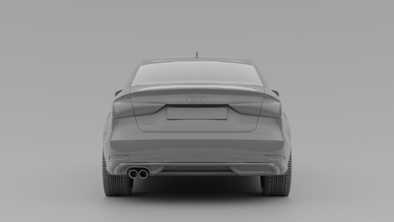 Audi A3 8V Sedan Low-poly 3D model_4
