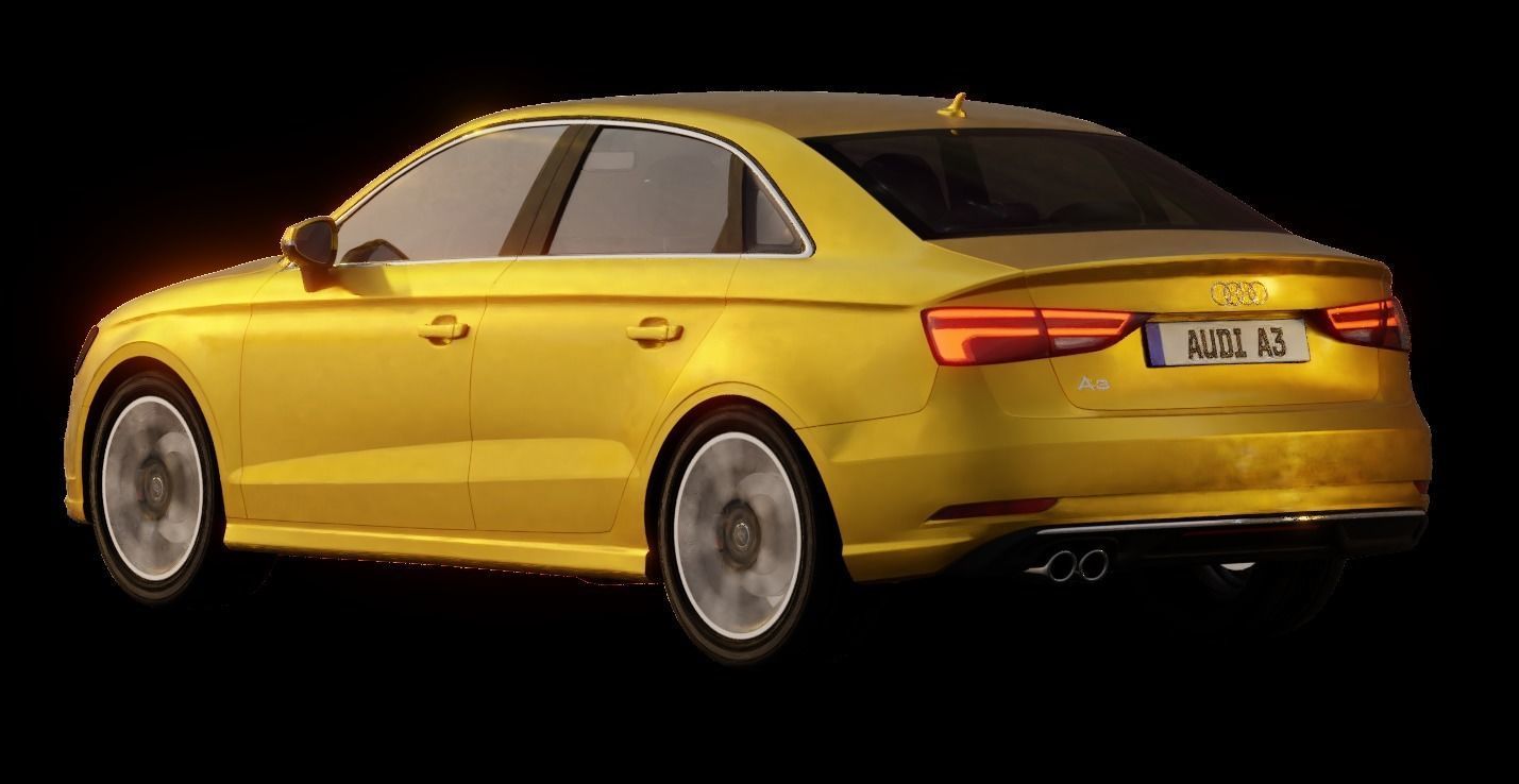 Audi A3 8V Sedan Low-poly 3D model_9