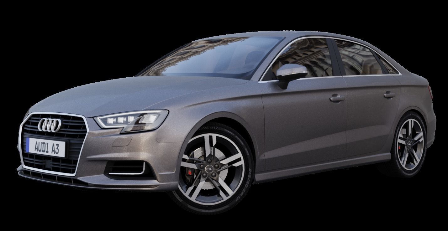 Audi A3 8V Sedan Low-poly 3D model_13
