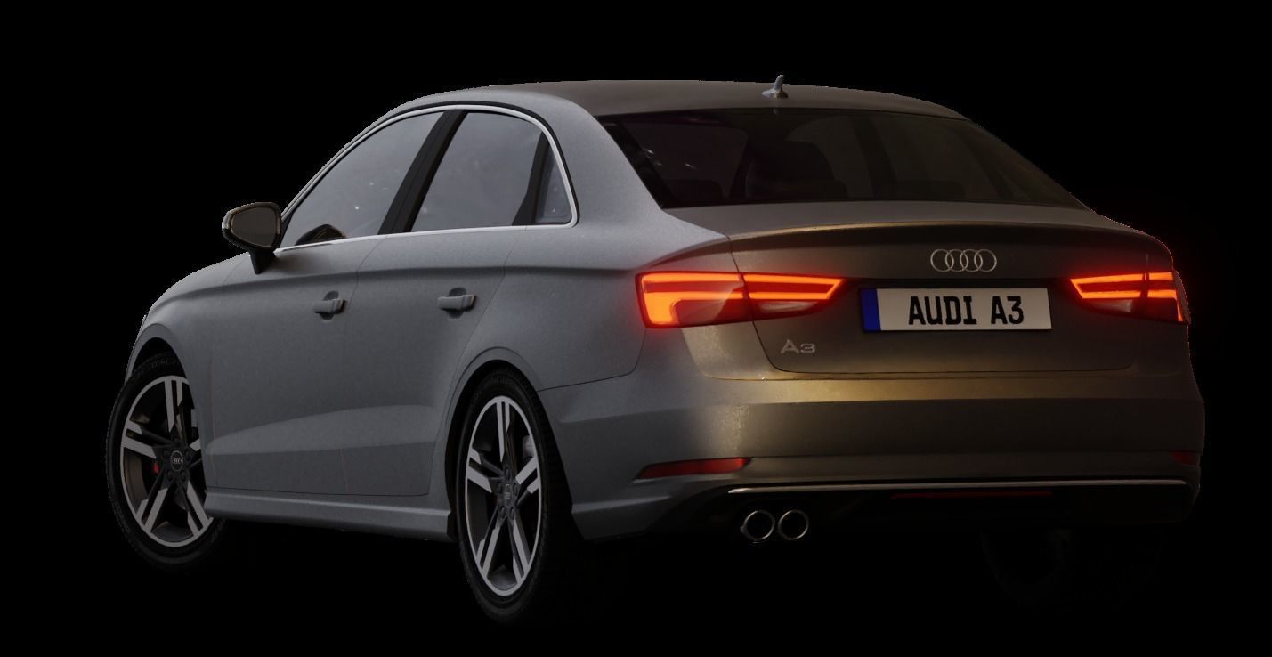 Audi A3 8V Sedan Low-poly 3D model_12