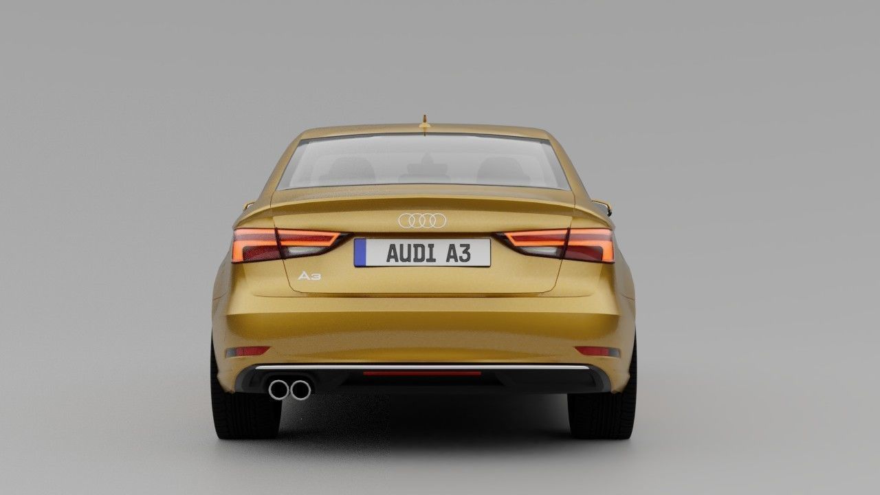 Audi A3 8V Sedan Low-poly 3D model_3