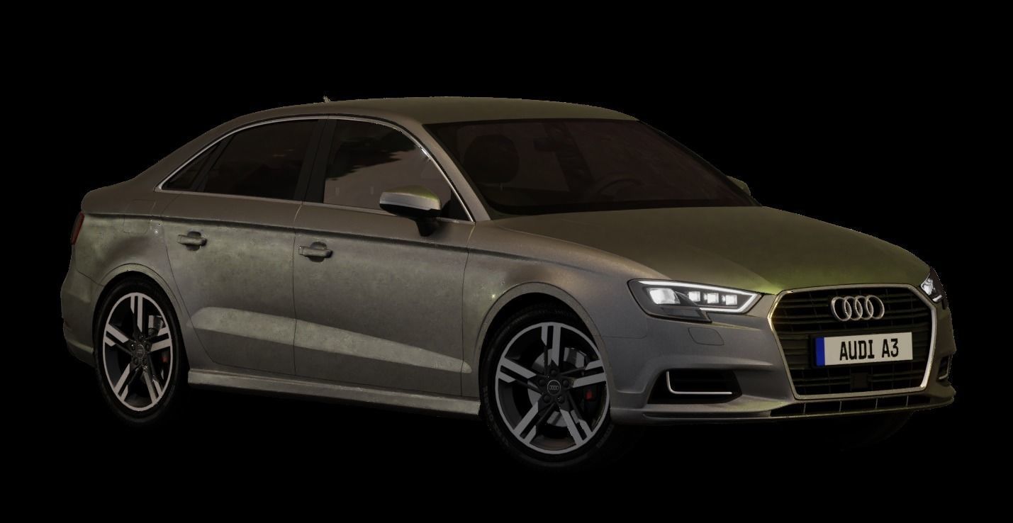 Audi A3 8V Sedan Low-poly 3D model_10