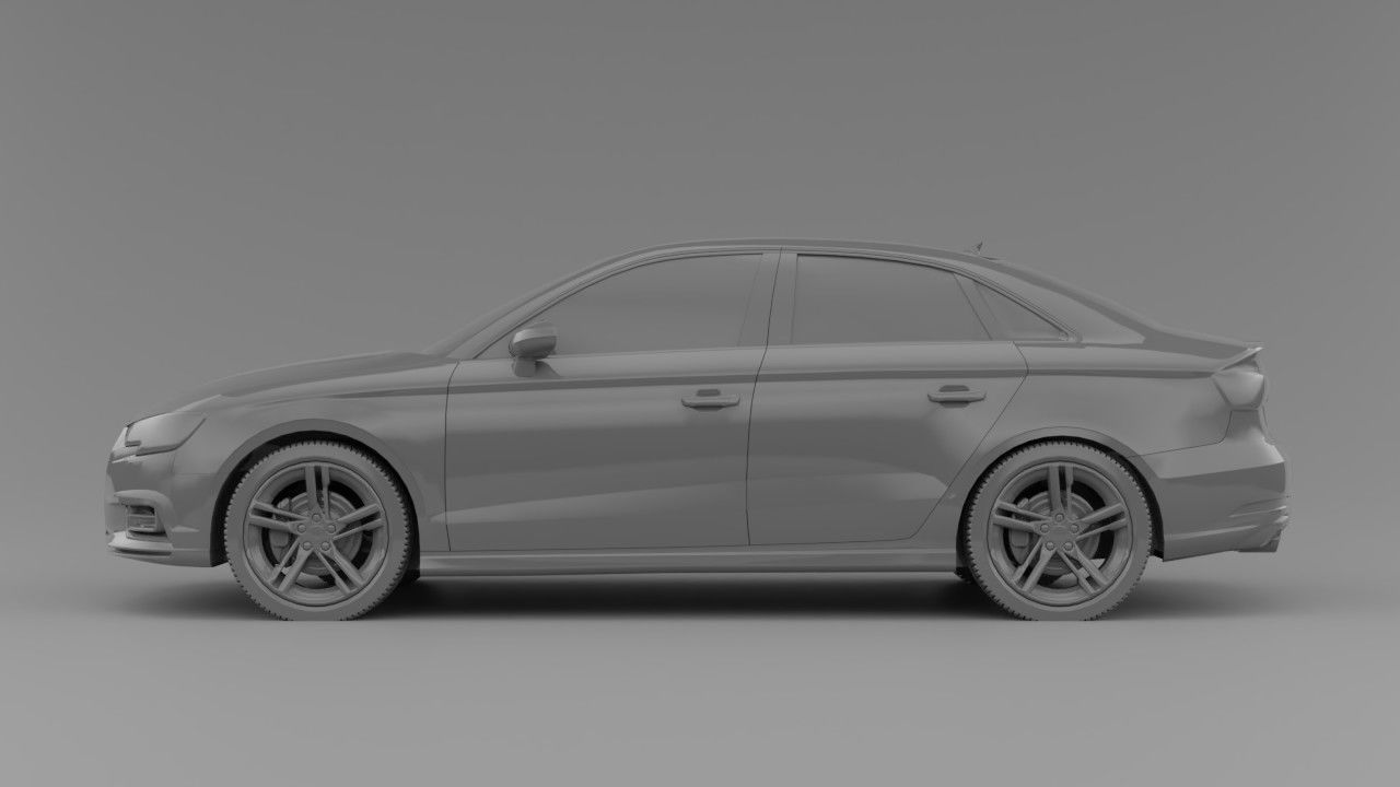Audi A3 8V Sedan Low-poly 3D model_7