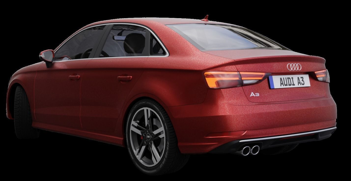Audi A3 8V Sedan Low-poly 3D model_11