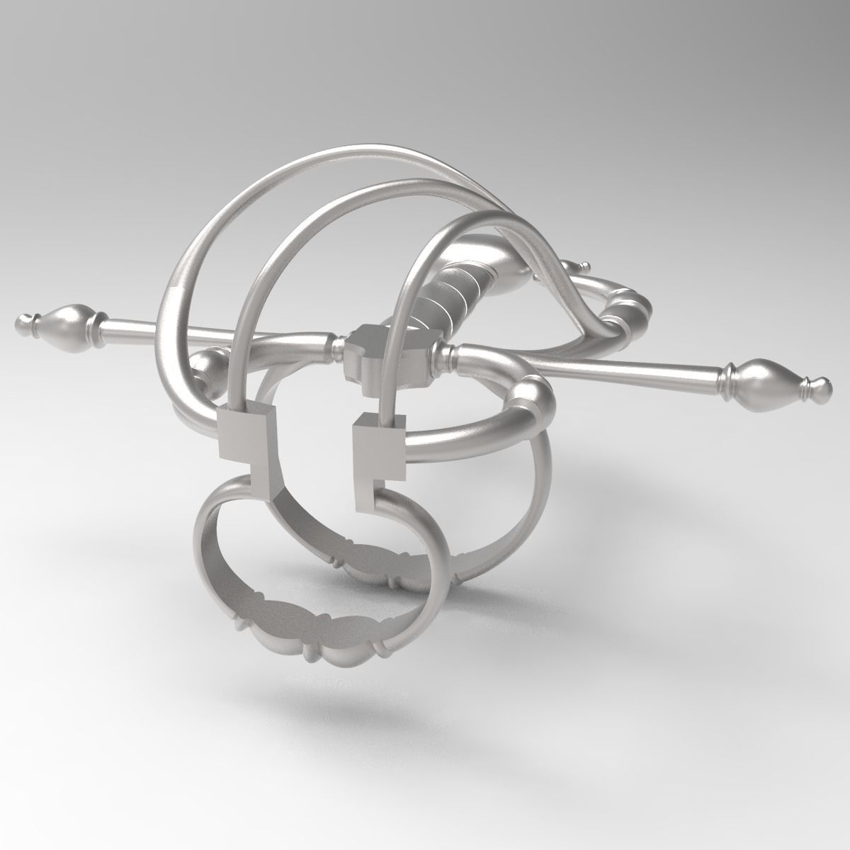 Sword hilt 3D print model_2