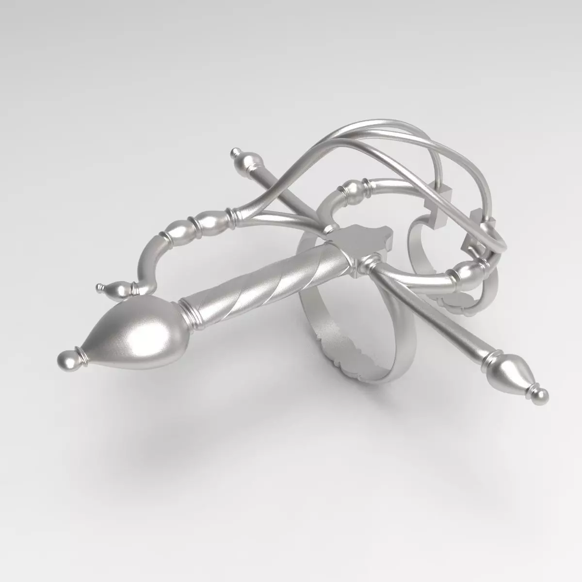 Sword hilt 3D print model_0