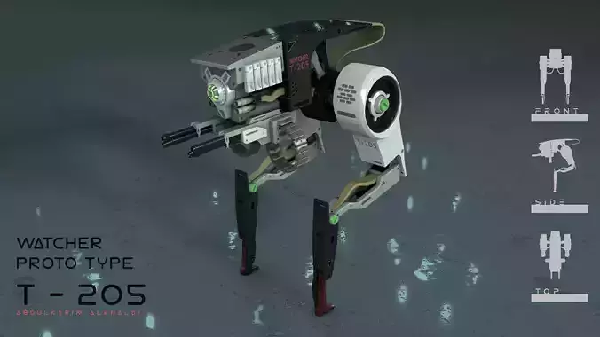 two legs robot animation