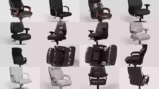 Office Chairs Premium Kit 3D