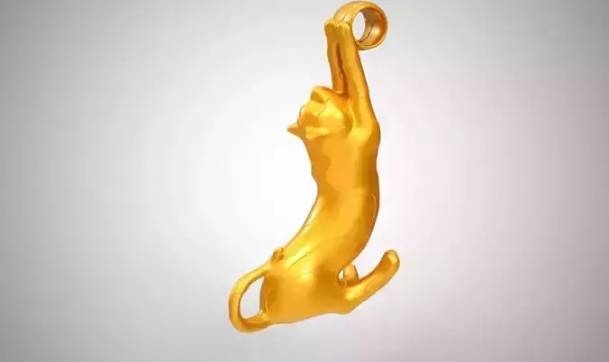Stretched Cat Necklace 3D print model