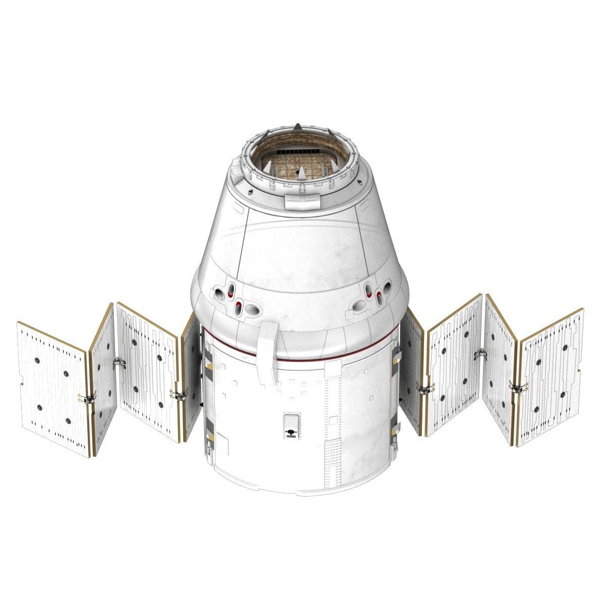 Dragon Capsule SpaceX 3D model_9