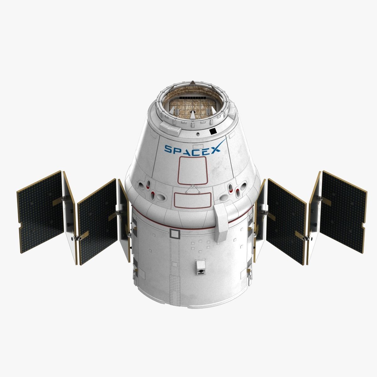 Dragon Capsule SpaceX 3D model_3