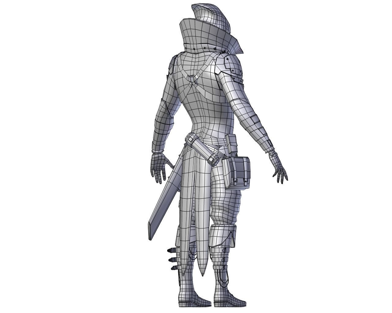 Steampunk Character Low-poly 3D model_64