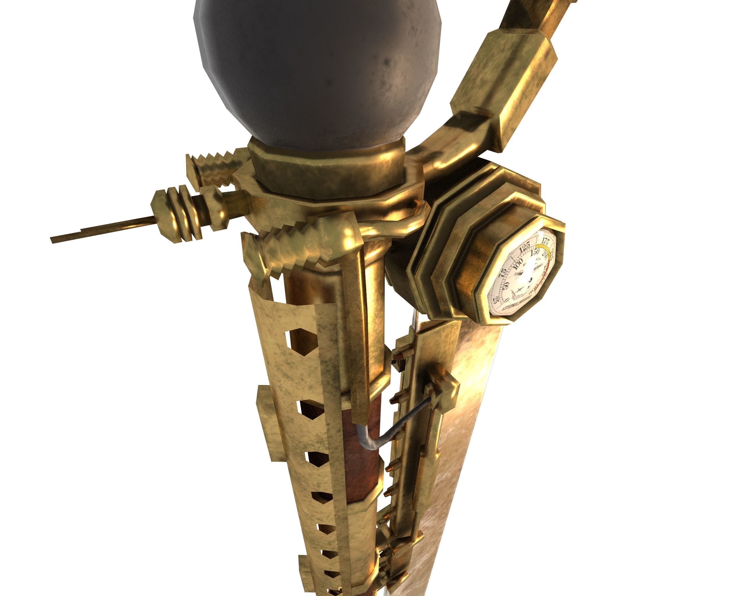 Steampunk Character Low-poly 3D model_35