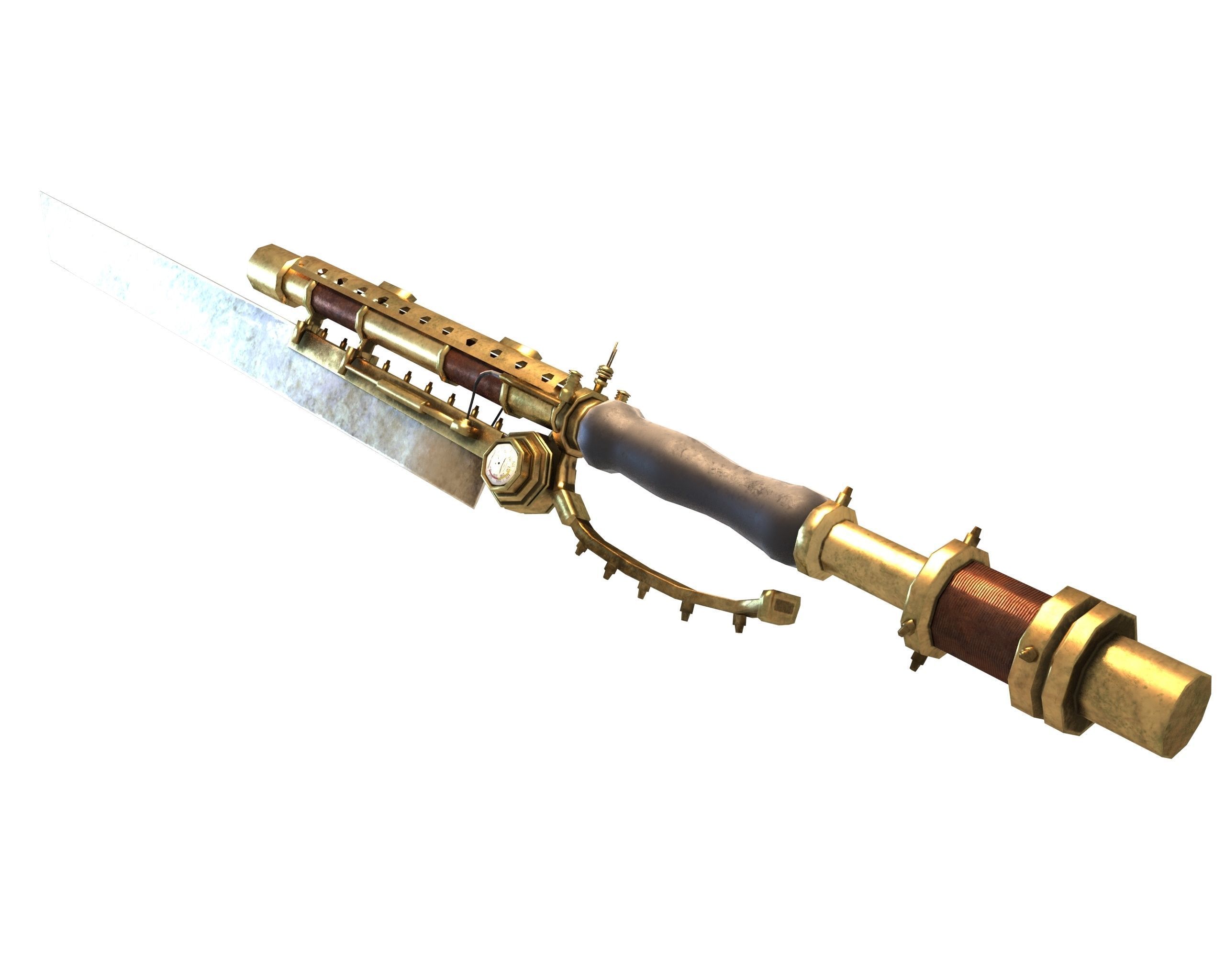 Steampunk Character Low-poly 3D model_36